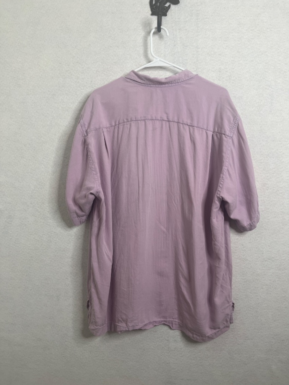 Tommy Bahama 100% Silk Button Down Shirt Purple Short Sleeve XL - Picture 2 of 5